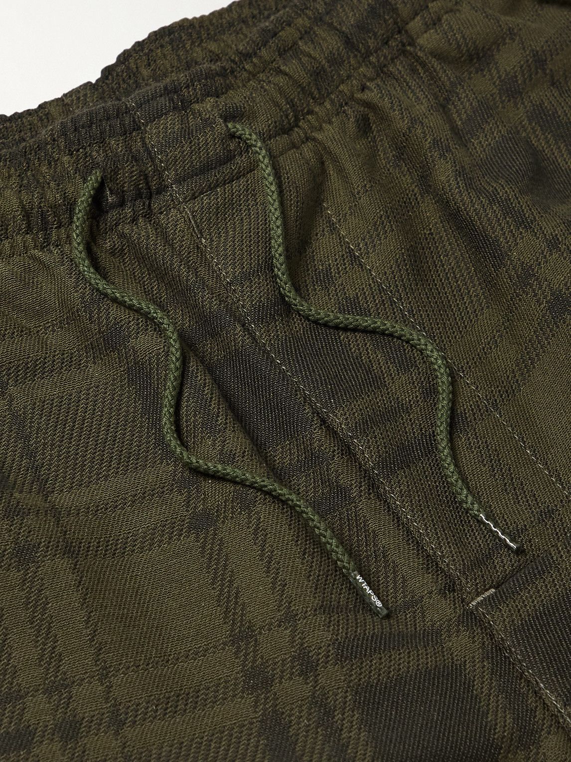 WTAPS - Seagull Tapered Cropped Checked Cotton-Dobby Drawstring Trousers -  Unknown WTAPS