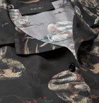 AMIRI - Camp-Collar Printed Silk-Twill Shirt - Black