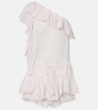 Marant Etoile Lalia embroidered ruffled minidress