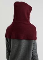 Lisa Yang Rina Hooded Cashmere Scarf - Burgundy - One Size