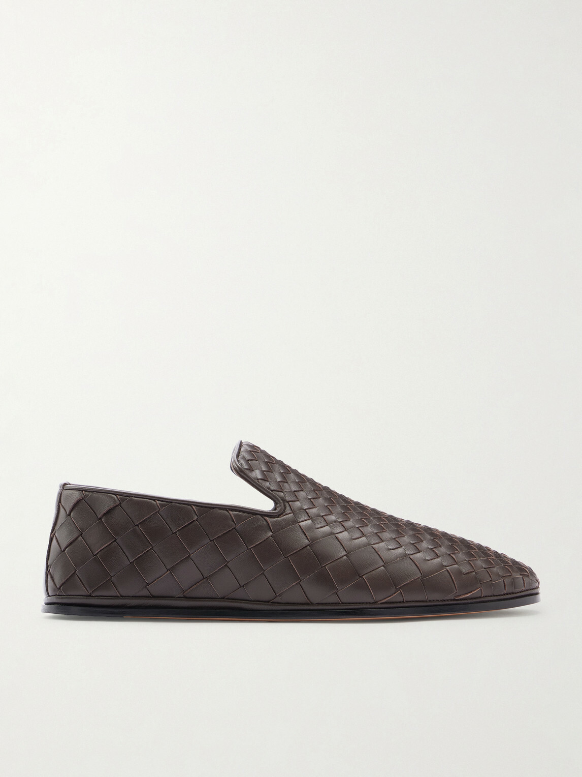 Bottega Veneta - Sunday Intrecciato Leather Slippers - Brown