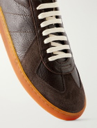 Officine Creative - Militia 002 Suede-Trimmed Leather Sneakers - Brown
