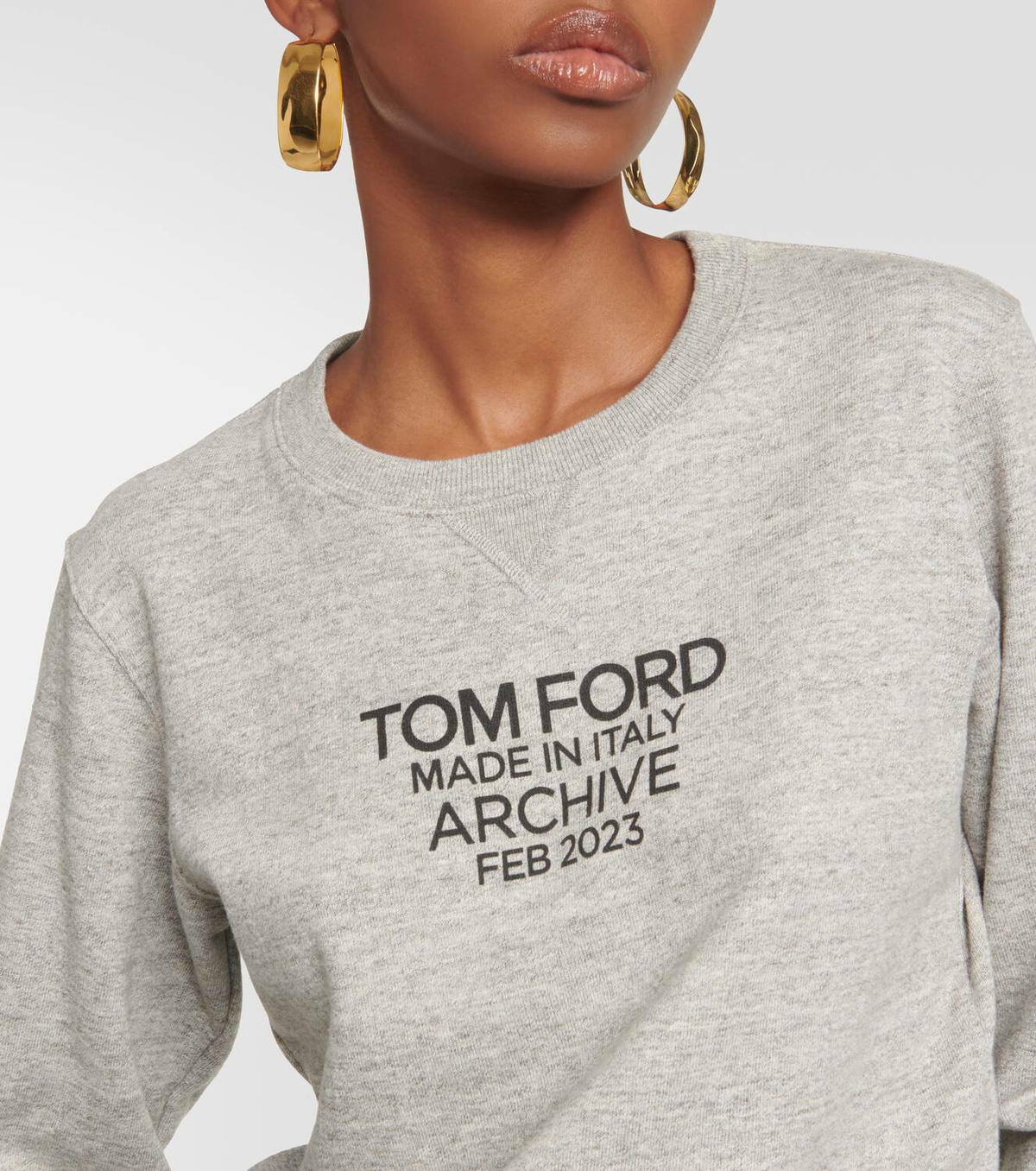 Tom Ford Logo cotton jersey sweatshirt