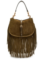 Etro Pony Medium Fringed Suede Cross-body bag - Khaki - One Size