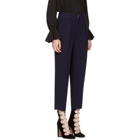 See by Chloe Navy Crepe Sable Trousers