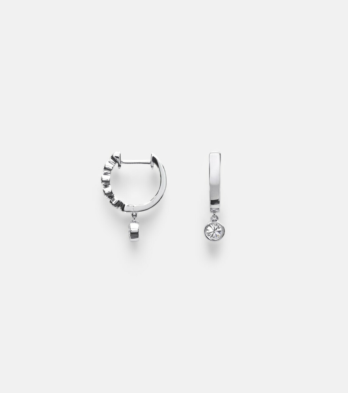 Anita Ko Melrose 18kt white gold huggie earrings with diamonds