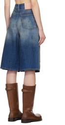Acne Studios Navy Loose Fit Denim Shorts