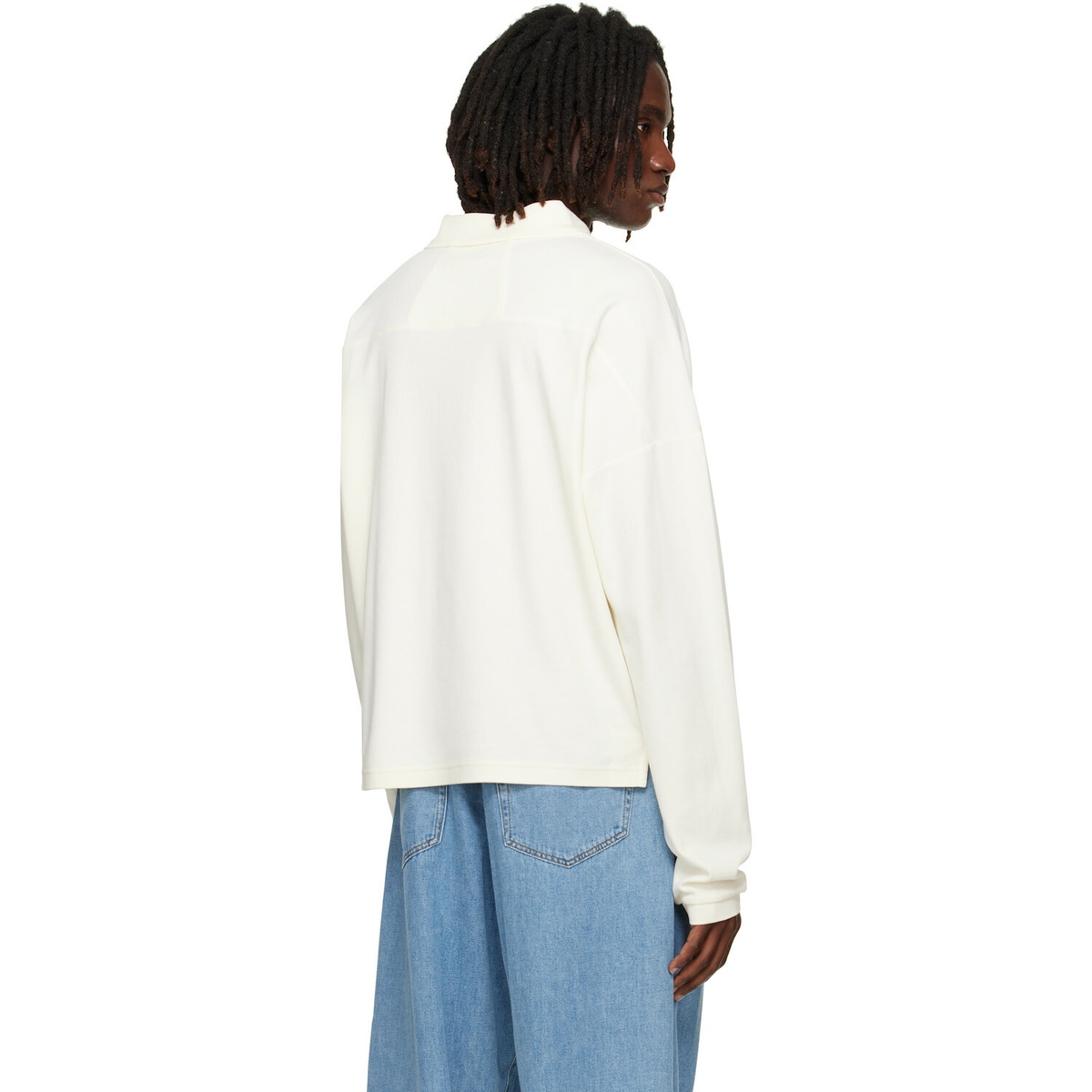 Rhude Off-White Fontaine Long Sleeve Polo