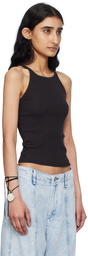 rag & bone Black 'The Essential Rib String' Tank Top