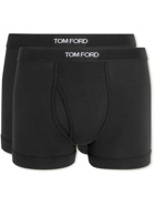 TOM FORD - Two-Pack Stretch Cotton and Modal-Blend Boxer Briefs - Black