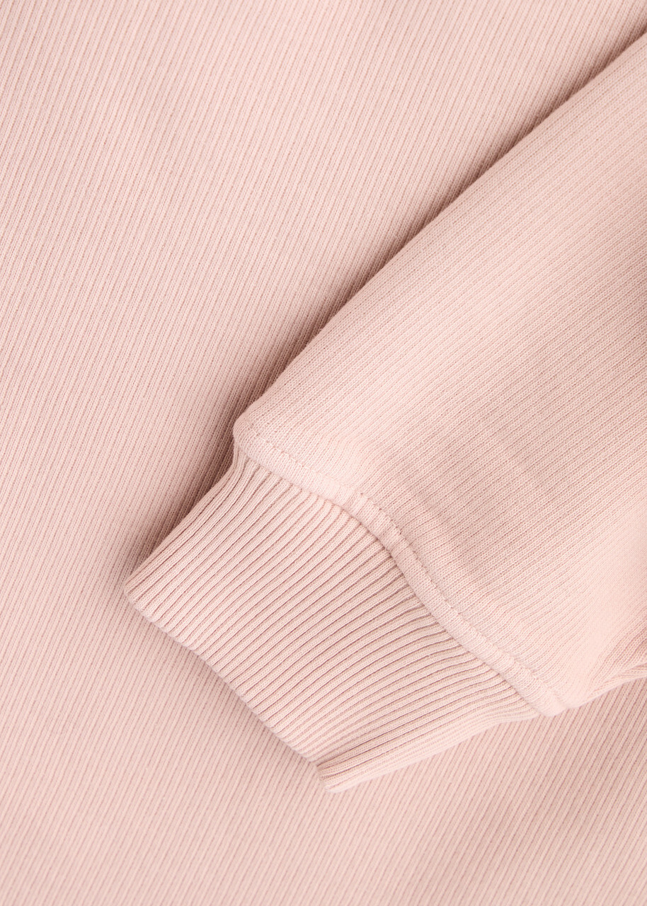 Ymc Pam Ribbed Cotton Sweatshirt Pink