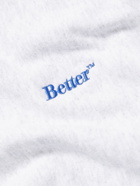Better™ Gift Shop - Logo-Embroidered Cotton-Jersey Hoodie - Gray