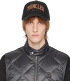 Moncler Black Glittered Baseball Cap