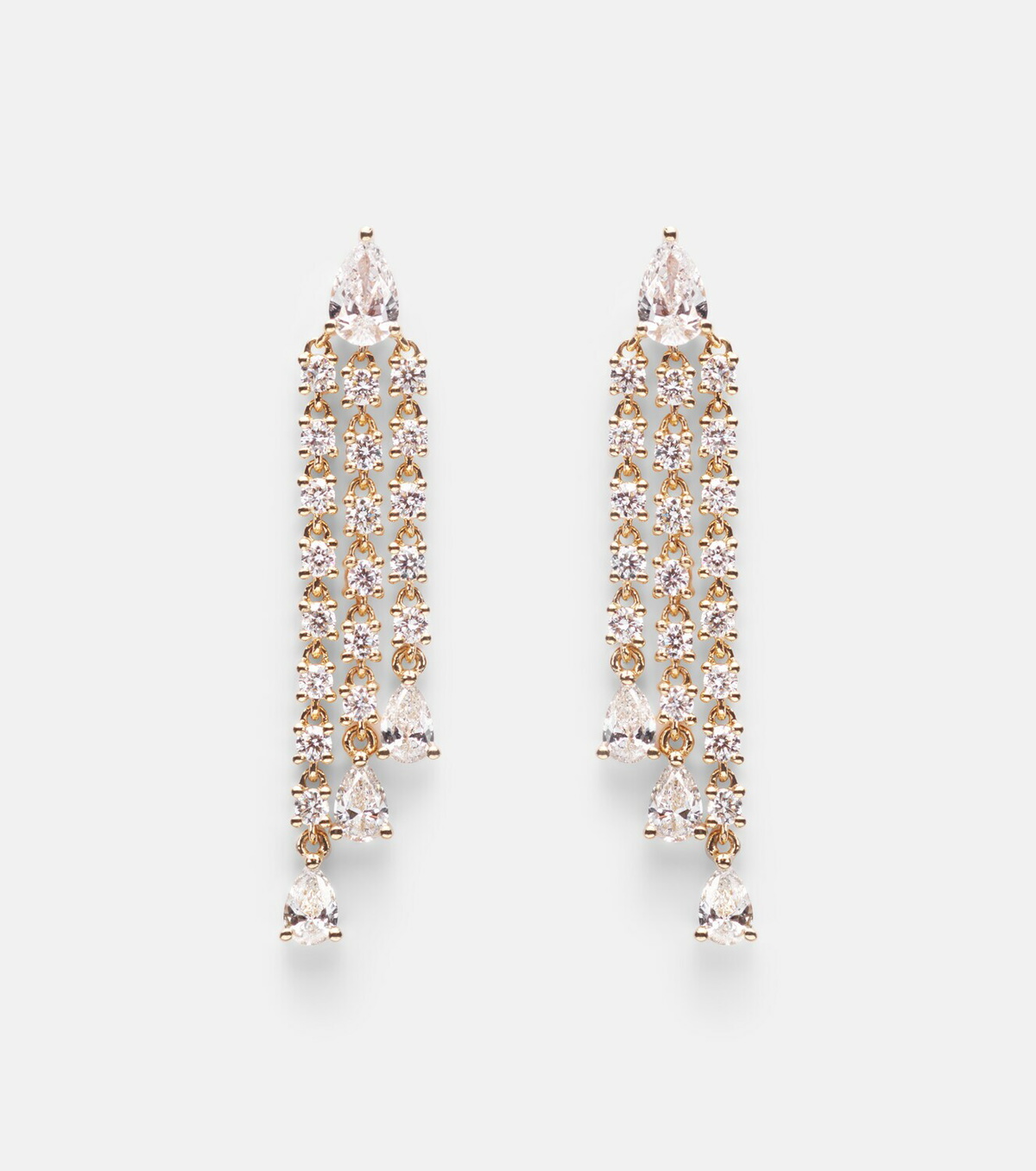 Anita Ko 18kt gold drop earrings with diamonds