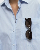 ØLÅF STRIPED OVERSIZED SHIRT Blue Womens Shirts & Blouse