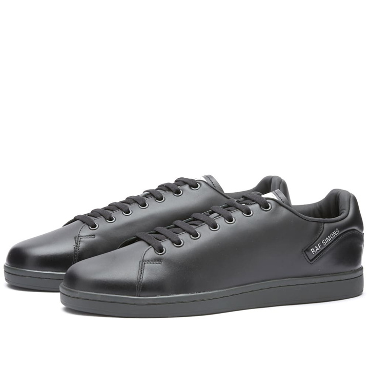 Photo: Raf Simons Men's Orion Cupsole Leather Cupsole Sneakers in Brushed Black