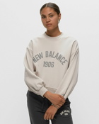New Balance Essentials Varsity Fleece Crew Beige - Womens - Sweatshirts