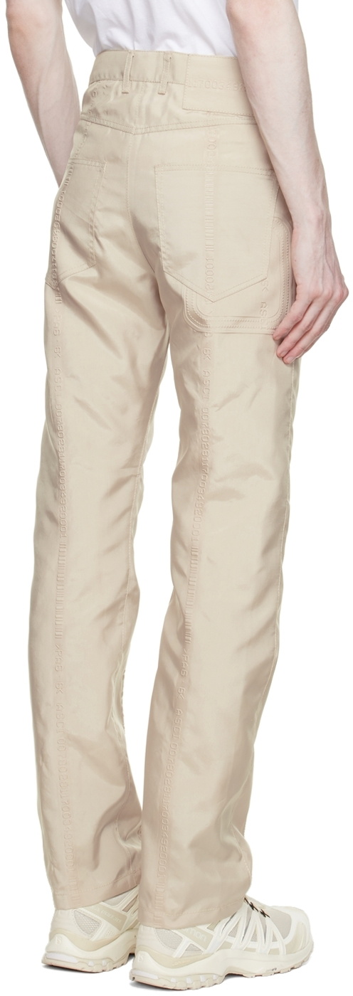 Kanghyuk Beige Polyester Trousers