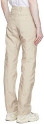 Kanghyuk Beige Polyester Trousers
