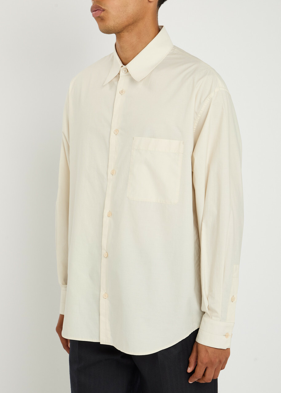 Lemaire Cotton and Silk-blend Shirt Cream