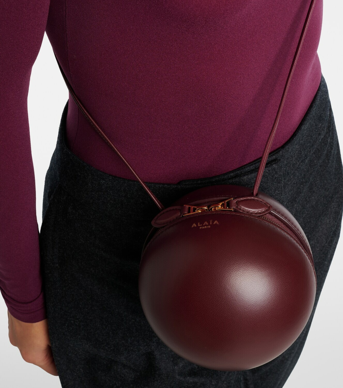 Alaïa Sphere Mini leather shoulder bag