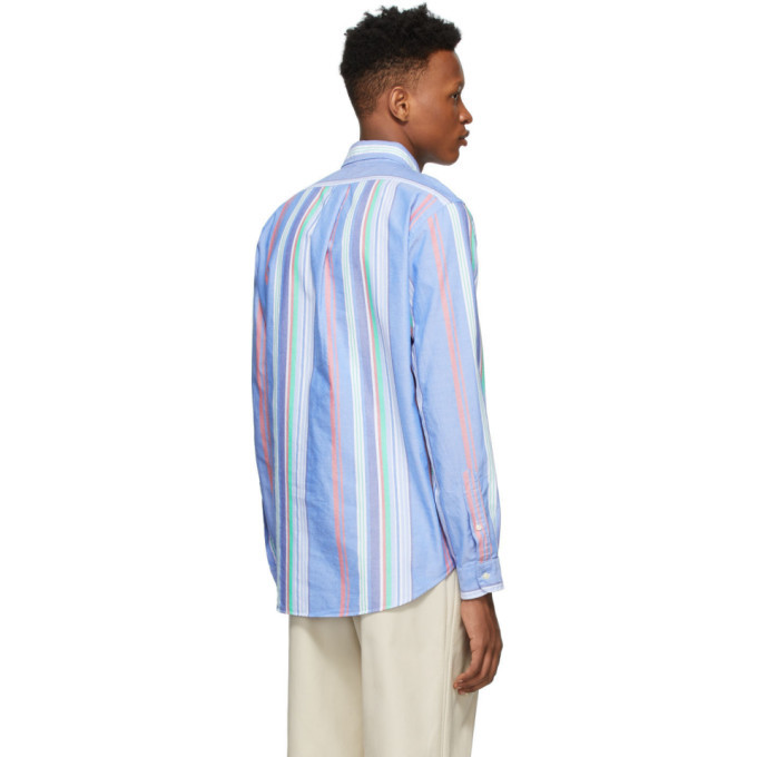 polo ralph lauren blue striped shirt