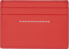 MM6 Maison Margiela Orange Numeric Leather Card Holder