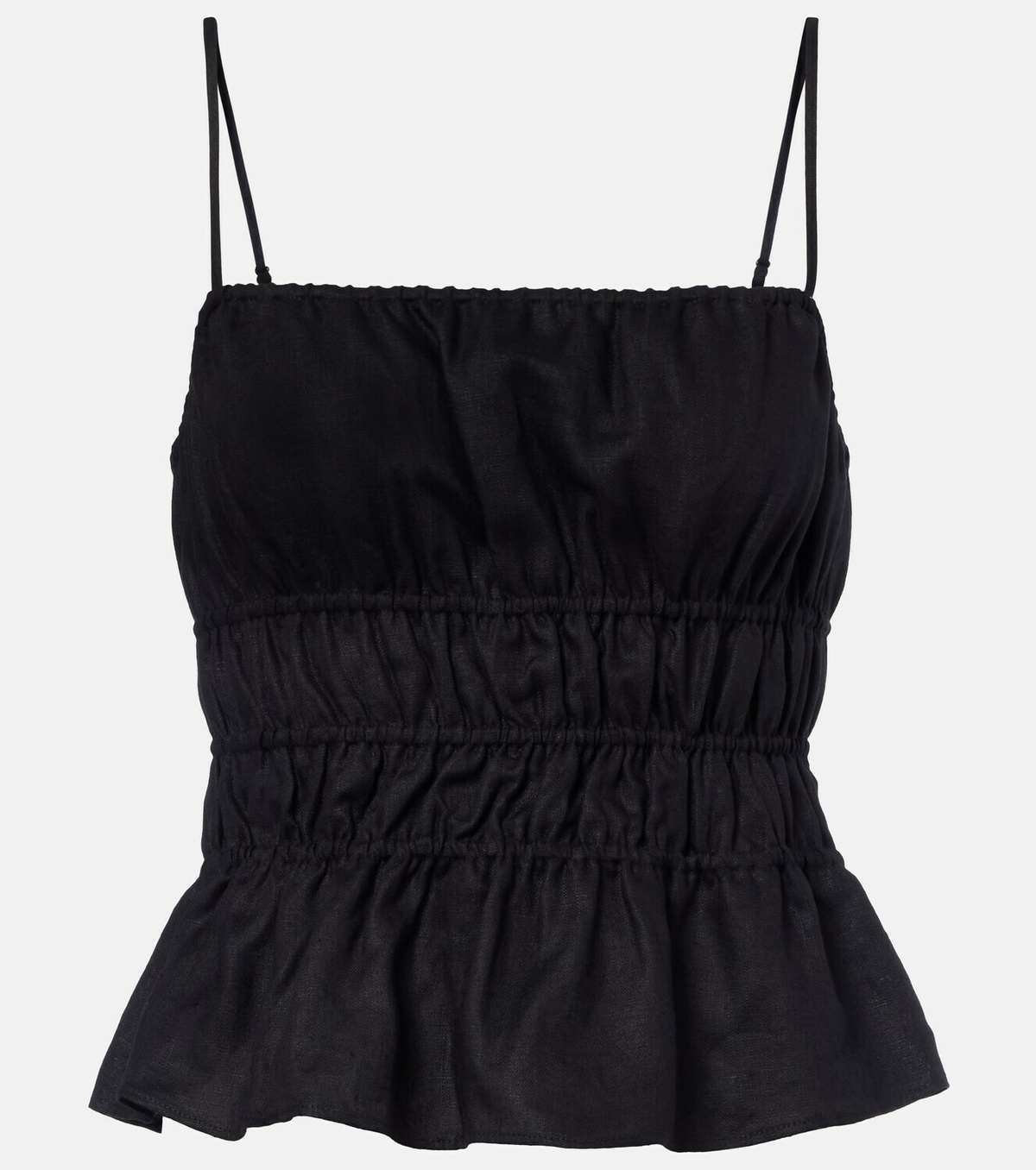 Staud Ayla linen crop top