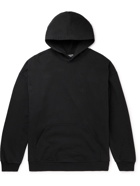 Balenciaga - Logo-Embroidered Printed Cotton-Jersey Hoodie - Black