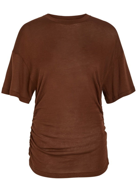 Photo: Akyn Ruched Fine-knit T-shirt Brown
