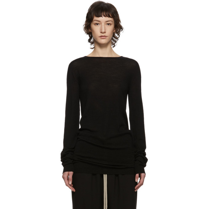 Rick Owens Black Wool Sweater Rick Owens