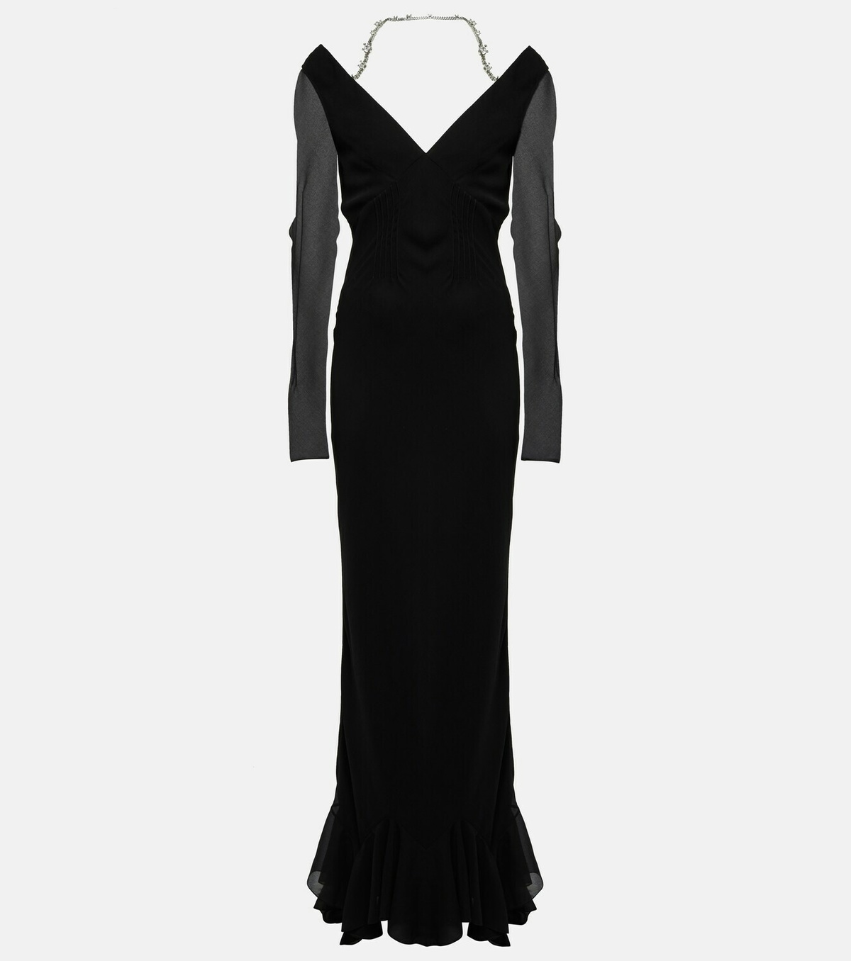 【送料&関税込】Givenchy Taffeta Sheath Dress Strapless gathered stretch-silk and pleated shell gown