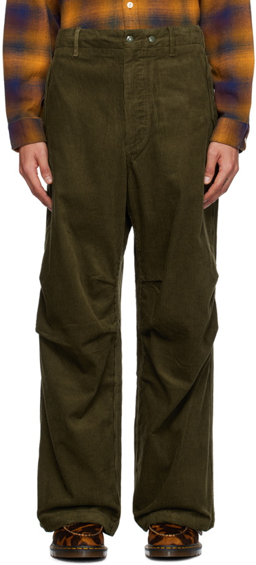 Photo: Engineered Garments Green Pleated Trousers