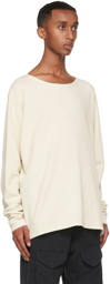 Greg Lauren SSENSE Exclusive Off-White Flat Back Thermal Sweatshirt