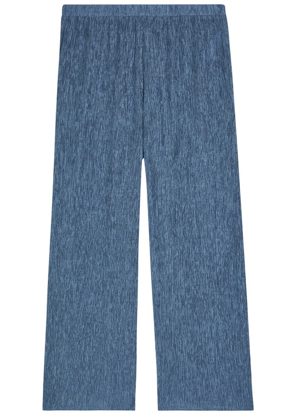 Photo: Eileen Fisher Crinkled Wide-leg Woven Trousers Blue