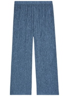 Eileen Fisher Crinkled Wide-leg Woven Trousers Blue