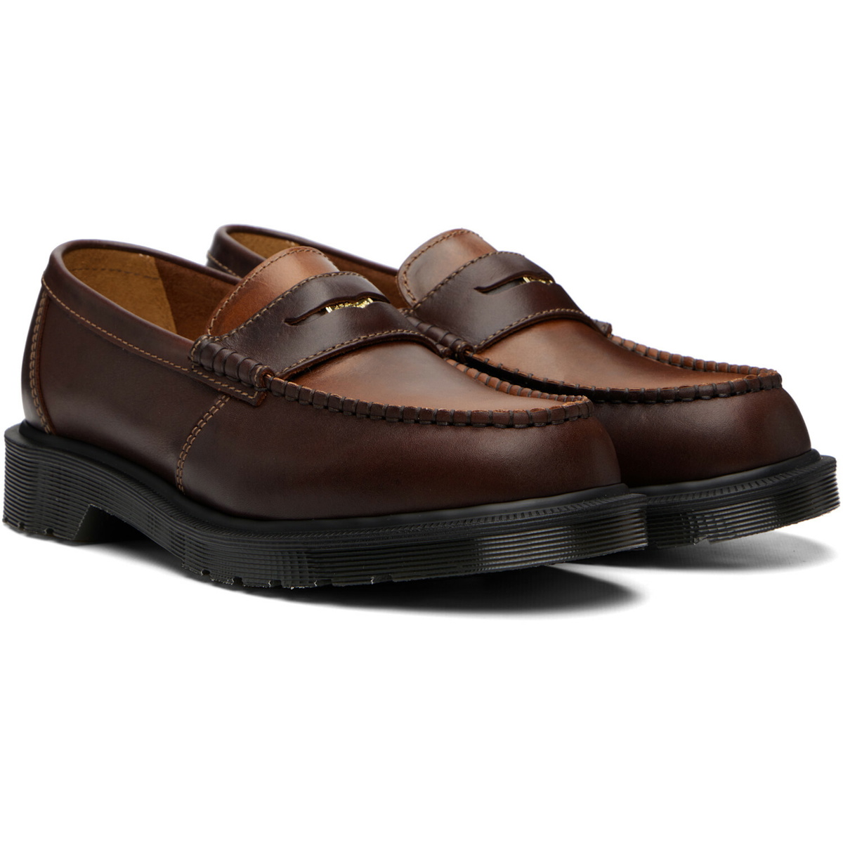 Dr. Martens Brown Penton 'Made In England' Leather Loafers