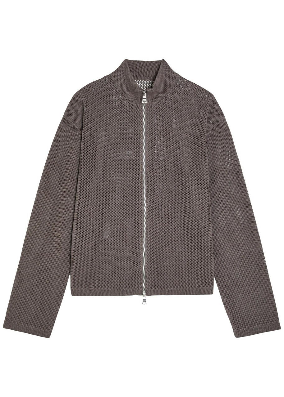 Mki Miyuki Zoku Open-knit Linen and Cotton-blend Cardigan Brown