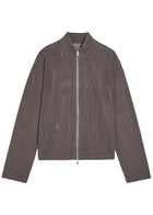 Mki Miyuki Zoku Open-knit Linen and Cotton-blend Cardigan Brown