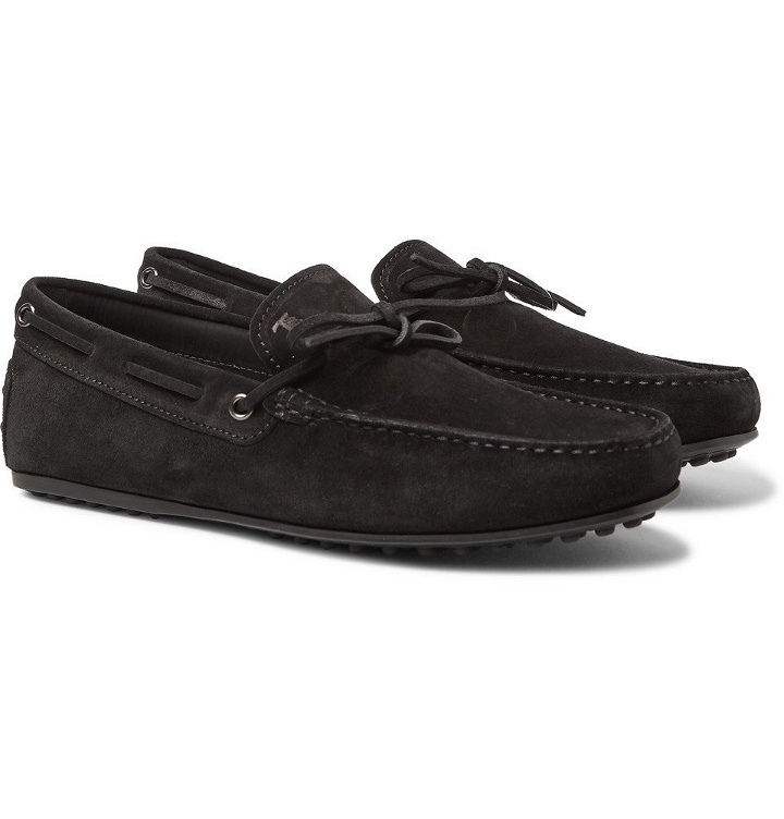 Photo: Tod's - Gommino Suede Driving Shoes - Men - Black