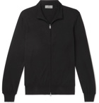 Canali - Slim-Fit Cotton Zip-Up Cardigan - Black