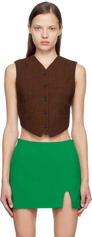 Photo: Pushbutton Brown Backless Vest