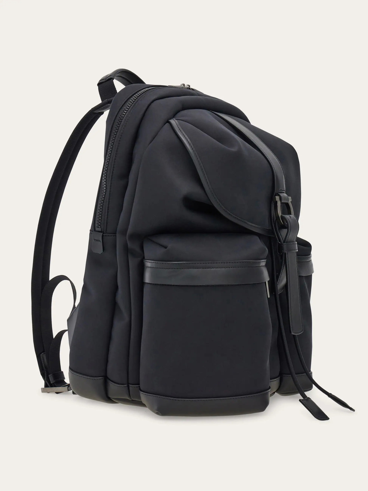 Ferragamo Mens Canvas backpack in Black