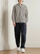 Richard James - Straight-Leg Pleated Cotton-Twill Trousers - Blue