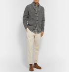 Brunello Cucinelli - Shawl-Collar Virgin Wool and Cashmere-Blend Cardigan - Gray