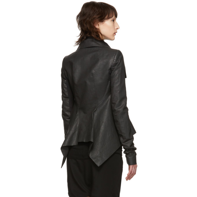 【送料&関税込】Rick Owens Hollywood Naska Biker Brown Hollywood Naska Leather Biker Jacket by Rick Owens on Sale