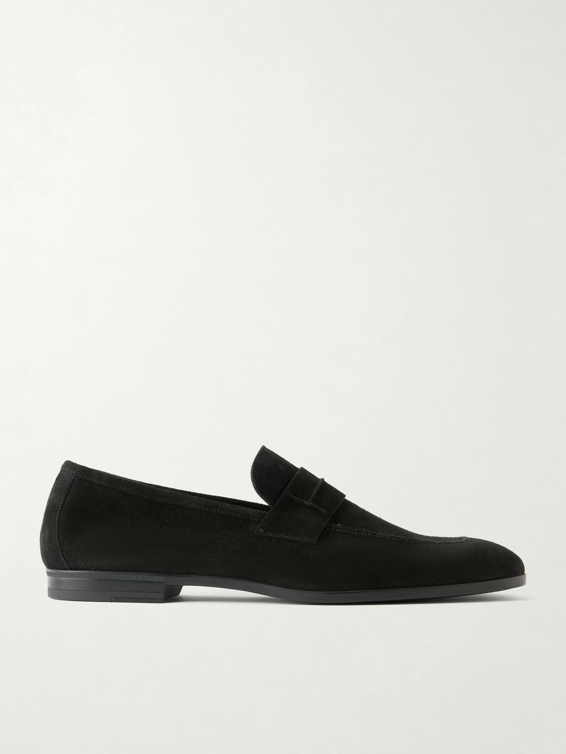 TOM FORD - Sean Suede Penny Loafers - Black