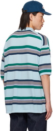 nanamica Blue Stripe Polo