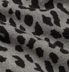 Wacko Maria - Camp-Collar Leopard-Print Wool-Blend Flannel Shirt - Gray