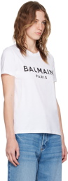 Balmain White 'Balmain Paris' T-Shirt